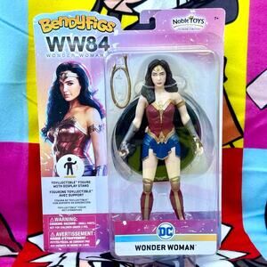 BendyFigs Noble Toys DC WW84 Wonder Woman Figure With Display Stand